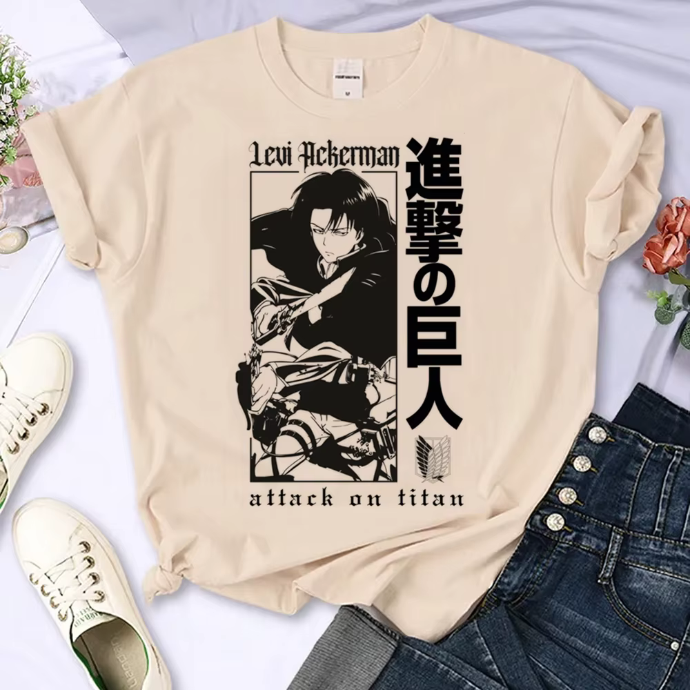 Anime japonais attaque sur Titan T-Shirt hommes femmes Ackerman Mikasa Eren Jaeger graphique vêtements unisexe dessin