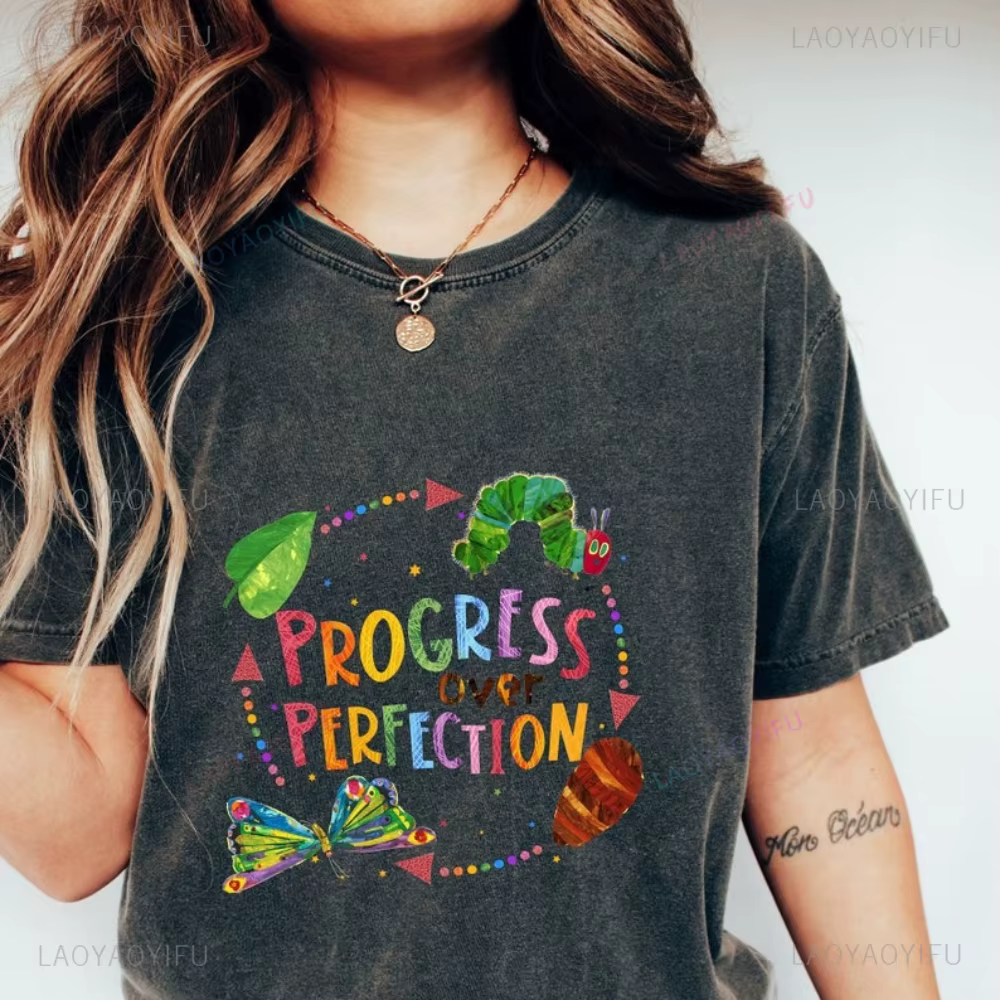 T-shirt délavé en coton Vintage The Very Hungry Caterpillar