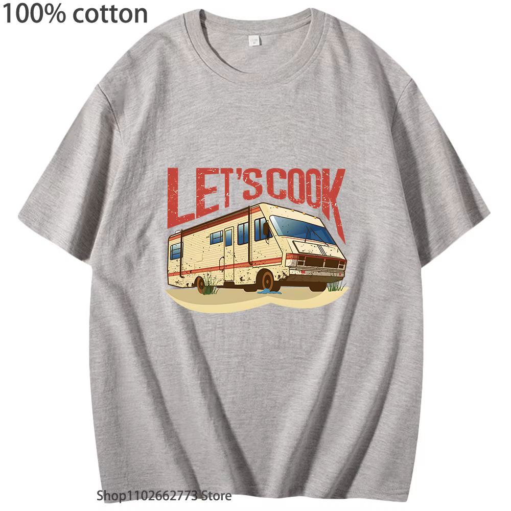 Fauuny Breaking Bad T-shirt permet de cuisinier imprimer t-shirts hommes Hip Pop hauts col rond à manches courtes