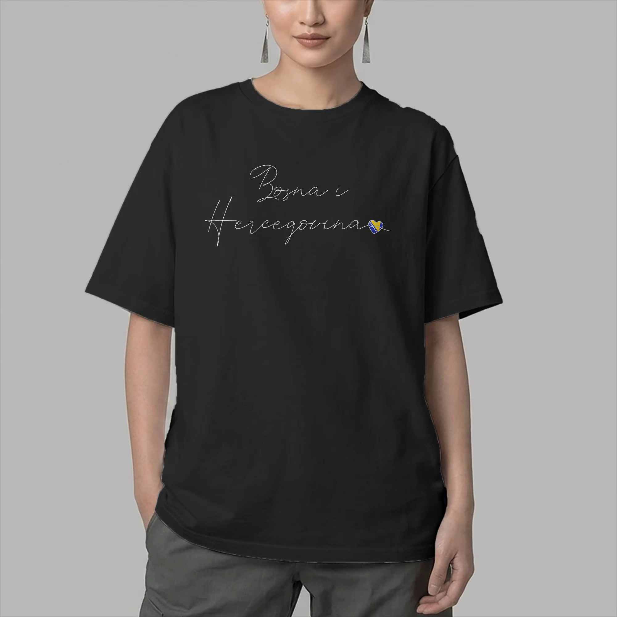 T-shirts avec drapeau de la Bosnie-Herzégovine pour hommes
