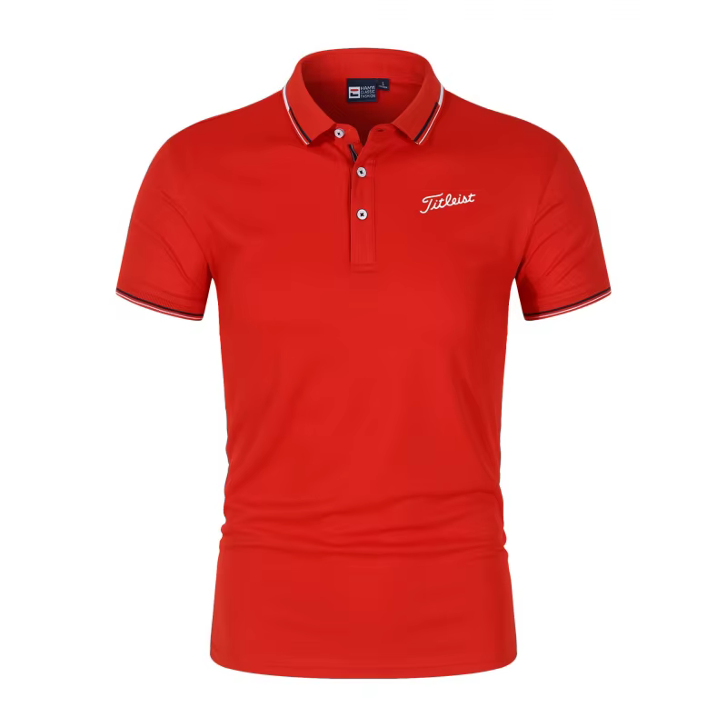 Polo décontracté uni à manches courtes pour homme 2026 – T-shirt d'été tendance