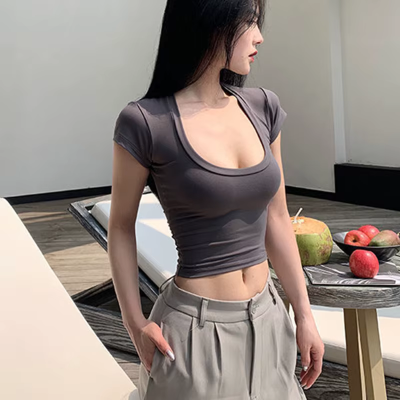 T-shirt slim d'été pour femme