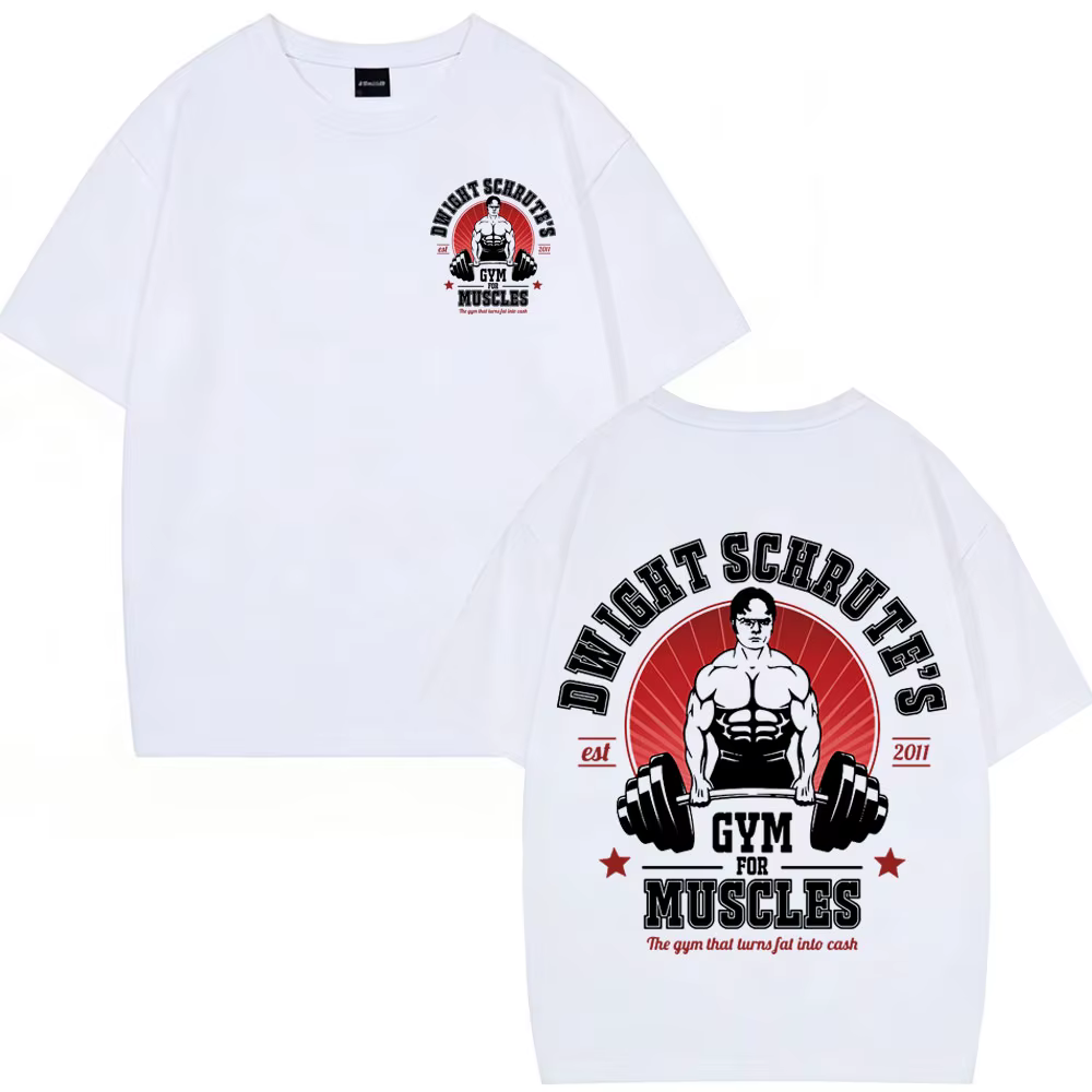 T-shirt double face Dwight Schrute Gym for Muscles