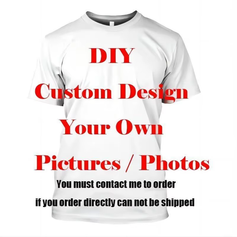 T-shirt personnalisé imprimé en 3D pour hommes