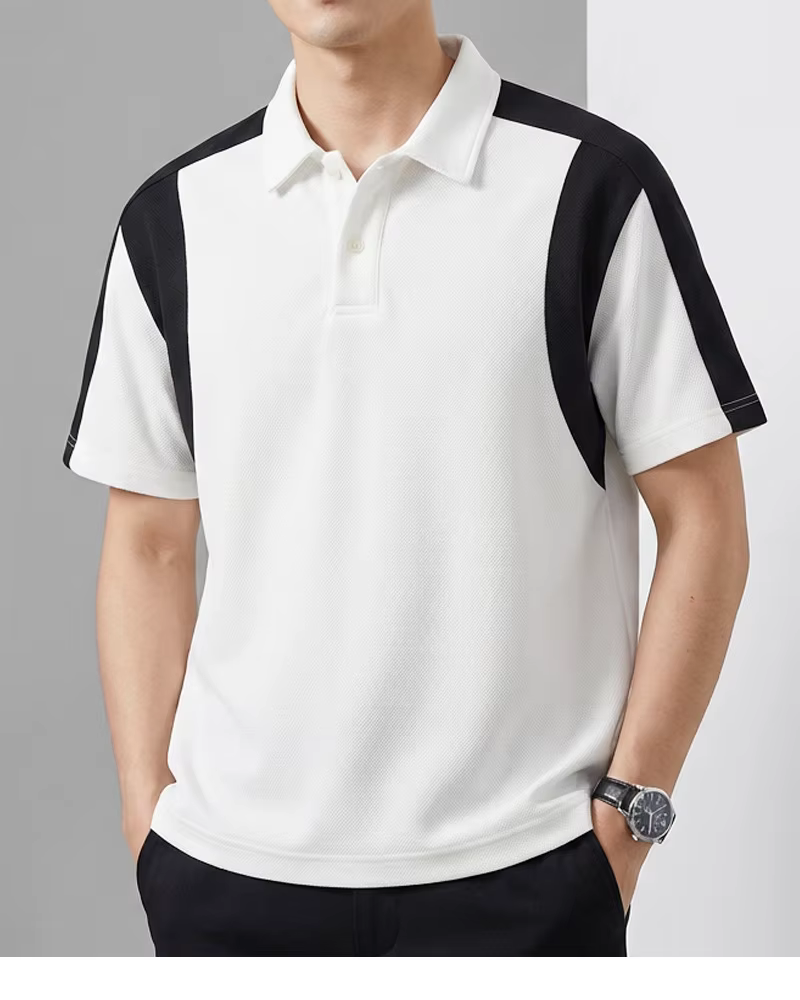 Polo Homme Ample Nouvelle Collection Printemps-Été 2026 à Col Revers et Manches Courtes