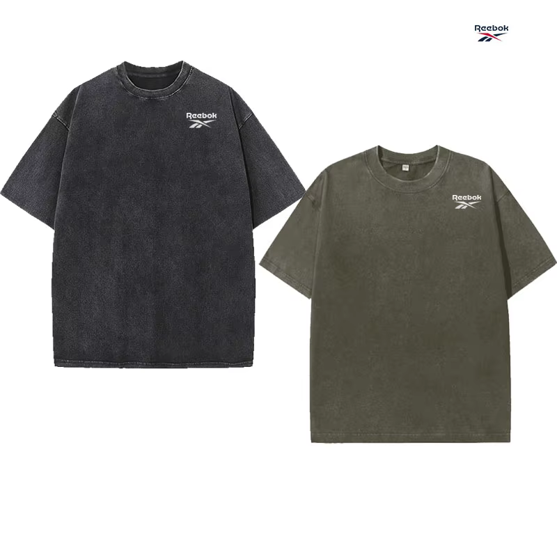 T-shirt sportif à manches courtes et col rond rétro de la marque Reebok