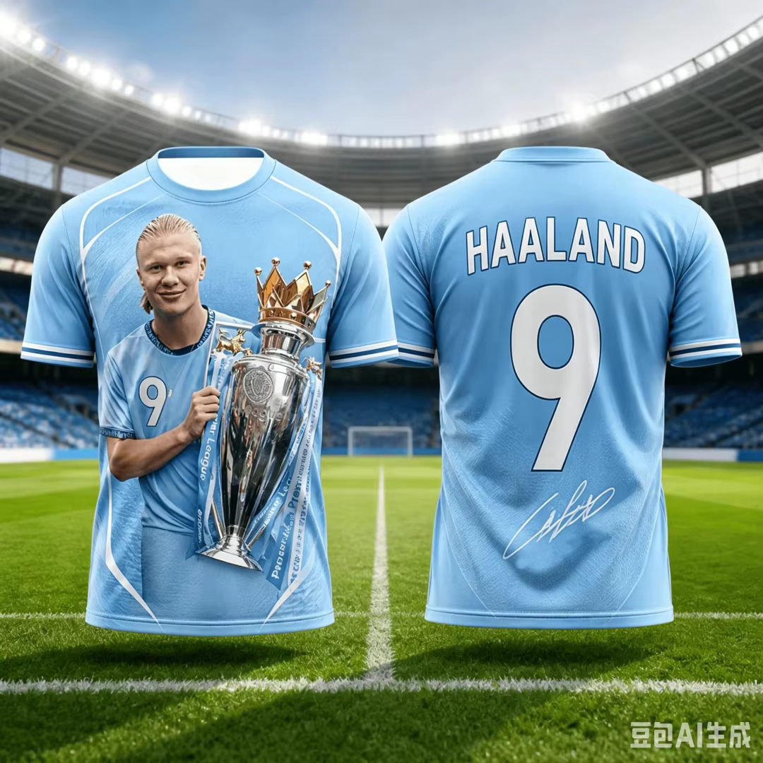 T-shirt de supporter Erling Haaland 9 Manchester City, maillot de football à séchage rapide imprimé en 3D pour adultes et enfants, haut décontracté à manches courtes pour le sport