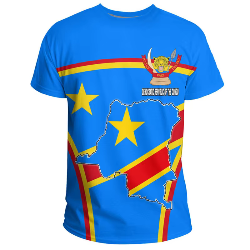 T-shirt manches courtes col rond République démocratique du Congo