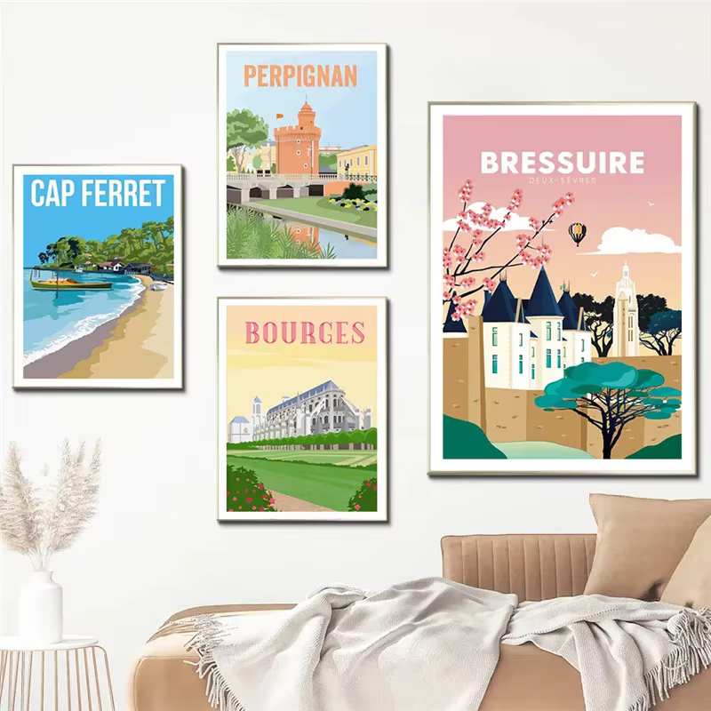 Affiche de voyage en France