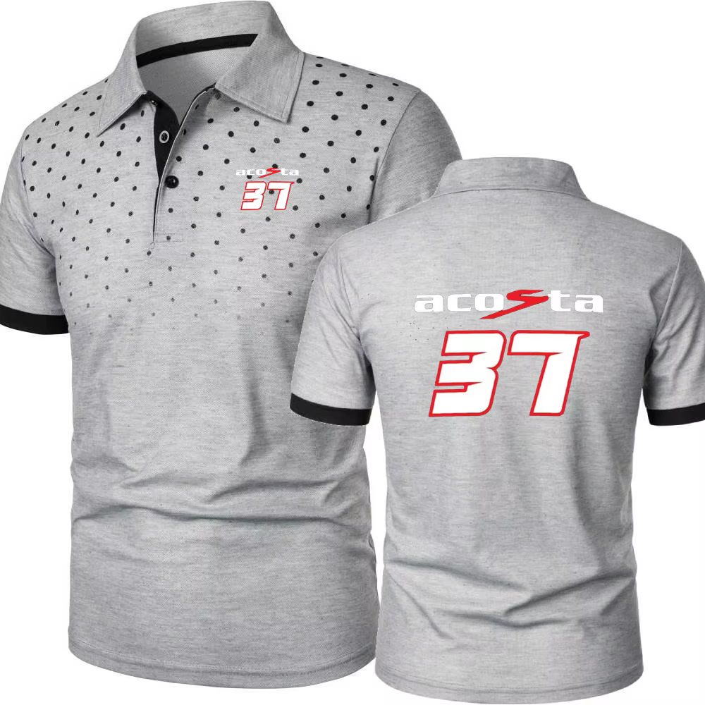 Polos Pedro Acosta 37 moto cavalier course t-shirt à manches courtes passionnés de plein air hommes Jersey classique