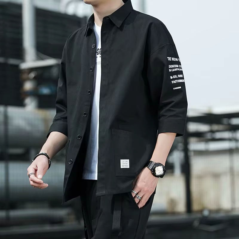 Chemises 2026 pour Hommes – Design Tendance Streetwear Japonais Harajuku Coréen – Vêtements Unisexe Été Polyvalents pour Ados et Étudiants – Style Ins