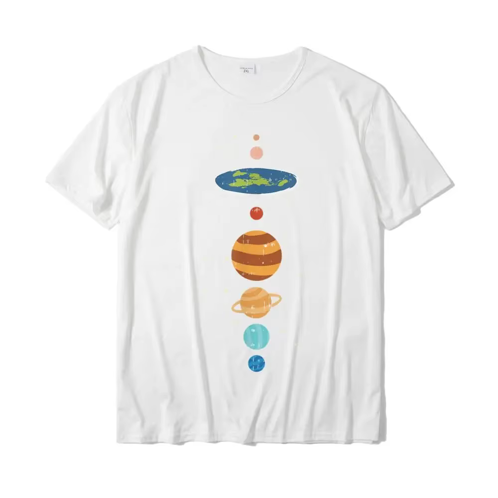 T-shirt plat en coton pour hommes