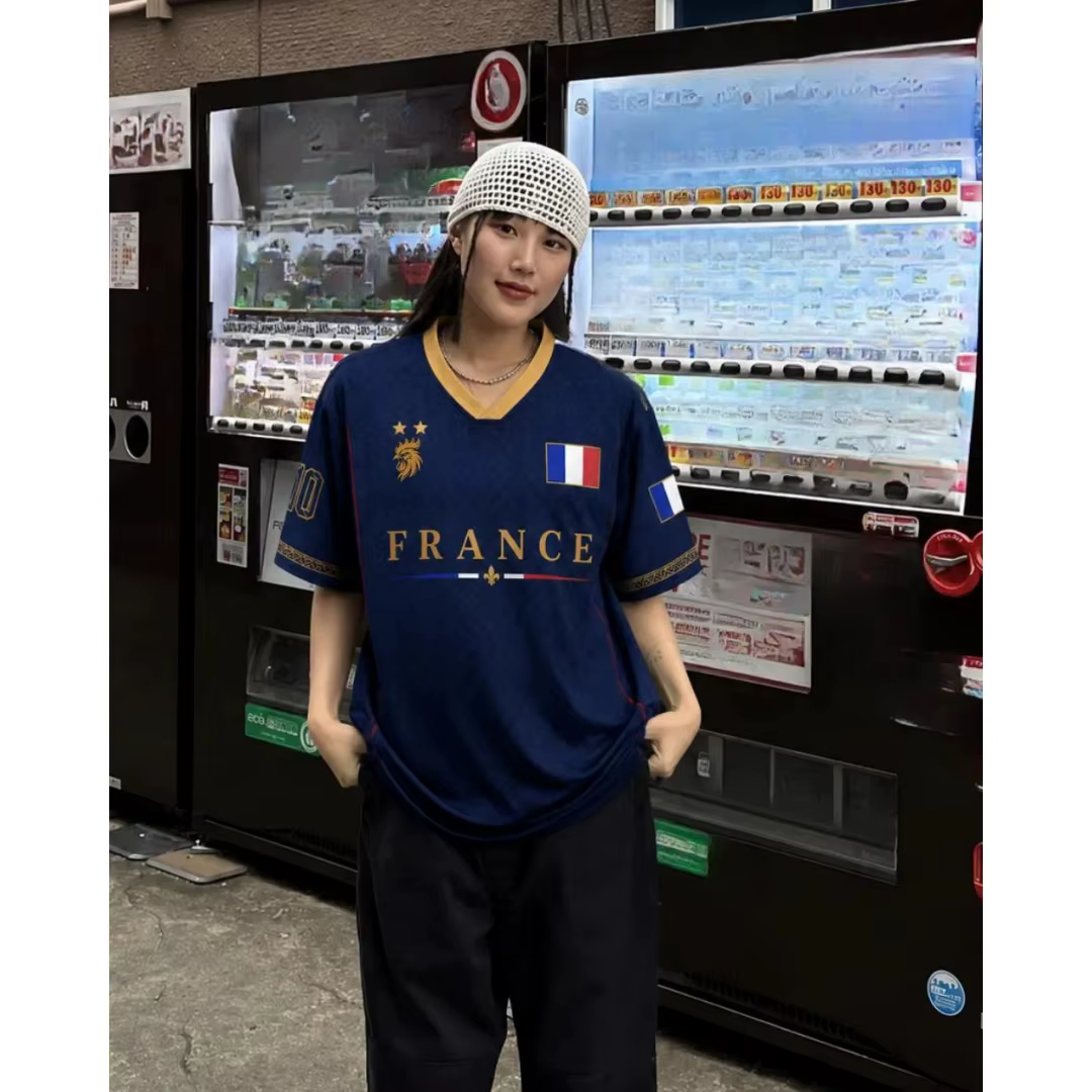Maillot de Foot France 2026 – Maillot de Supporter Équipe Nationale Française – T-shirt Sportif d'Été pour Homme, Vêtements Enfant, Tee-shirt Y2K Femme ﻿