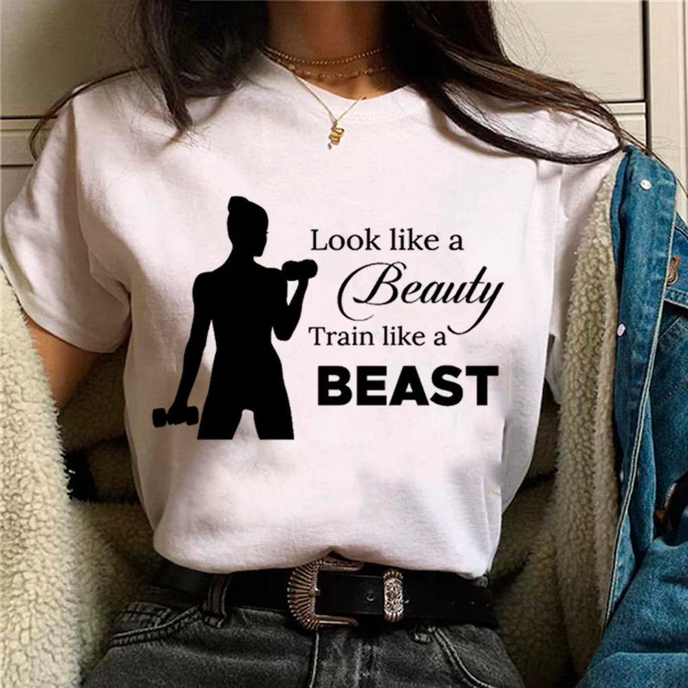 Crossfit Fitness t-shirts femmes manga graphique streetwear haut femme années 2000 vêtements de créateurs japonais