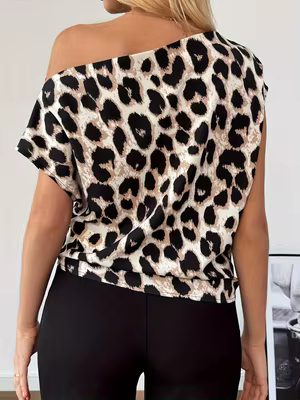 Chemise à imprimé léopard tendance pour l'été
