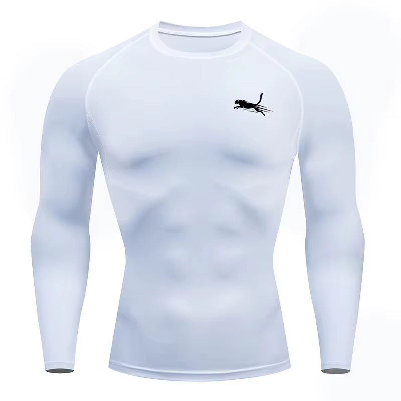 T-shirt de fitness à manches longues pour hommes
