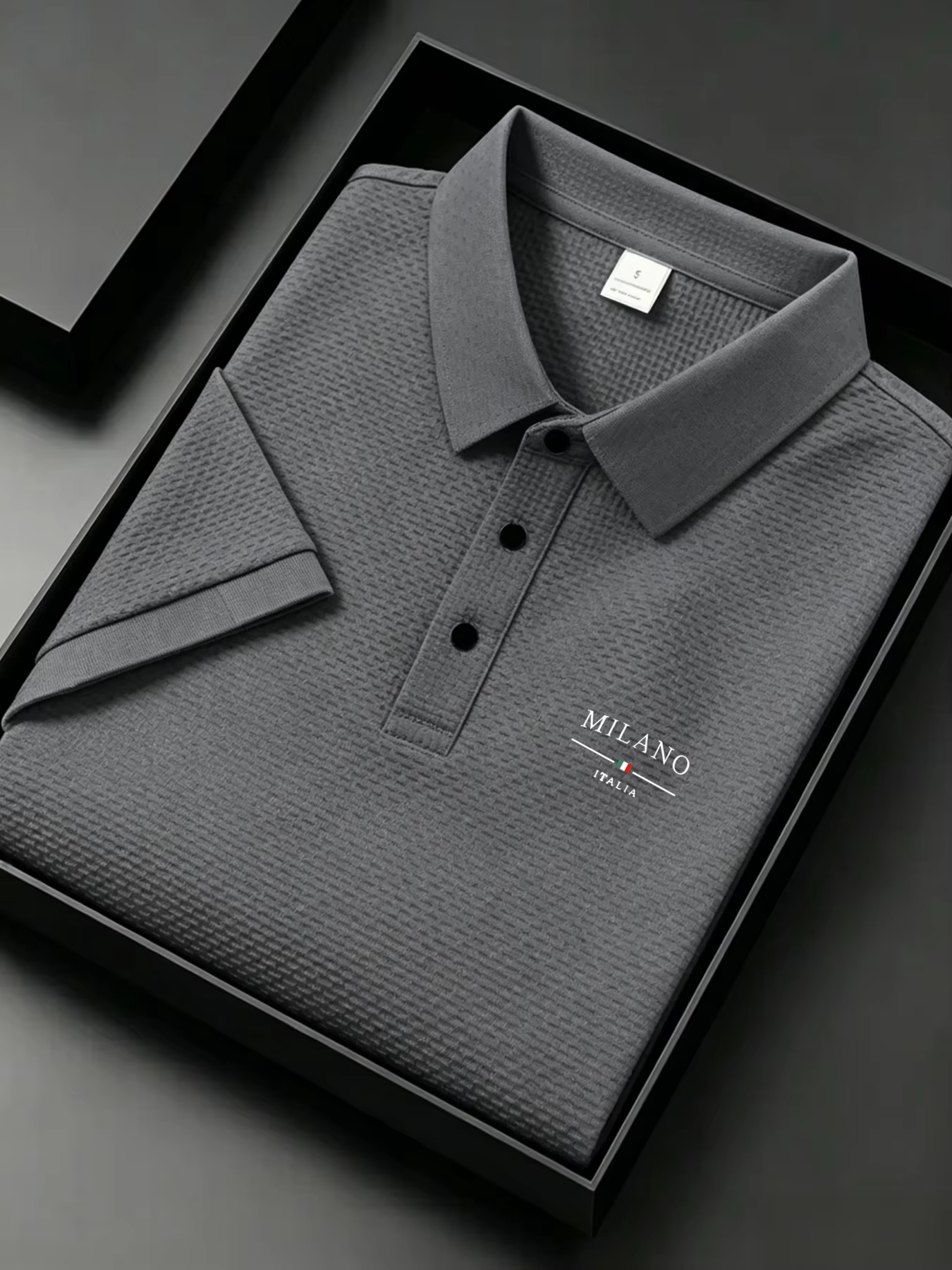 Polo jacquard pour homme Milano Italia
