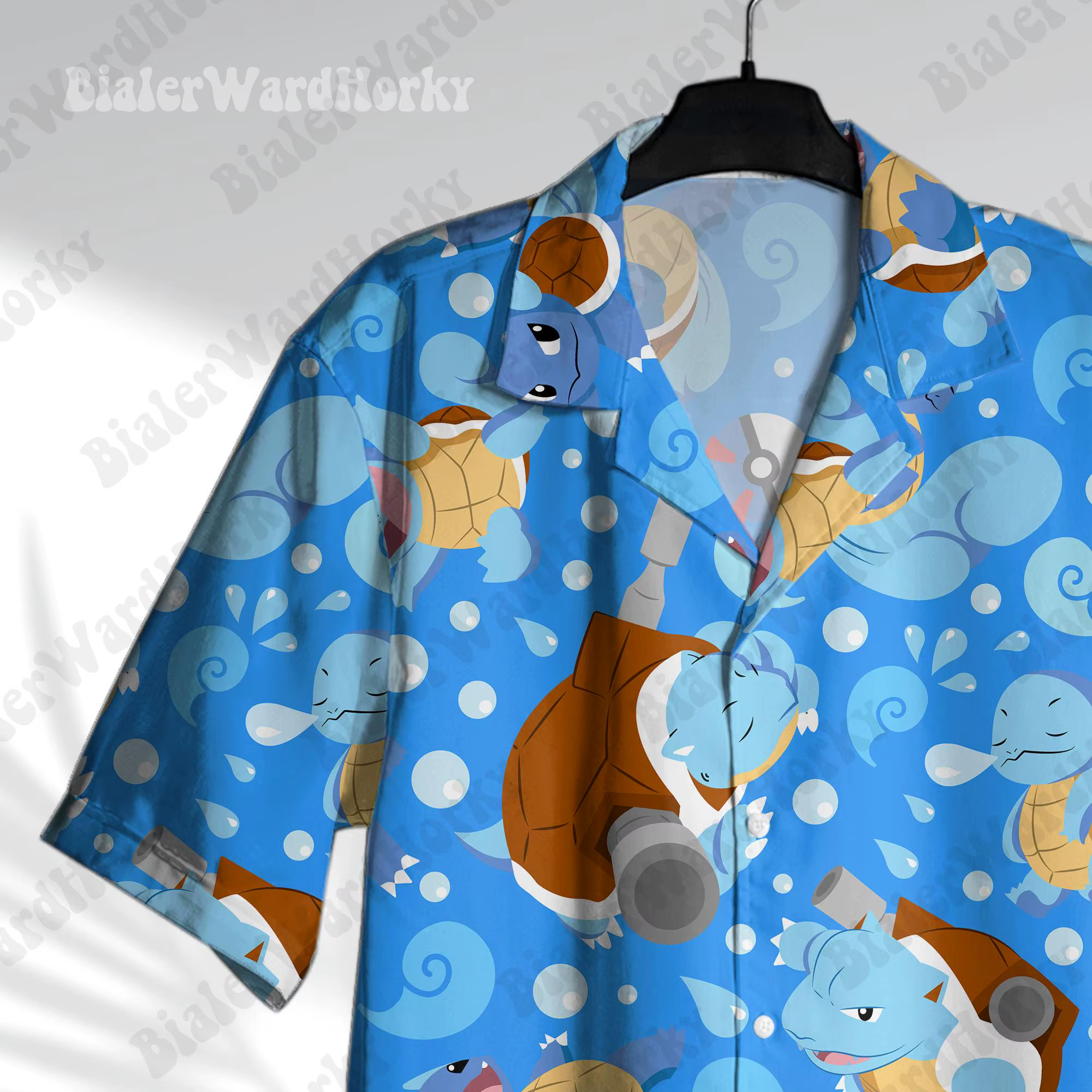 T-shirt graphique Pokémon 2026 Squirtle, chemise hawaïenne, mode estivale, T-shirt homme, vêtements enfant, tee-shirt Y2K femme ﻿