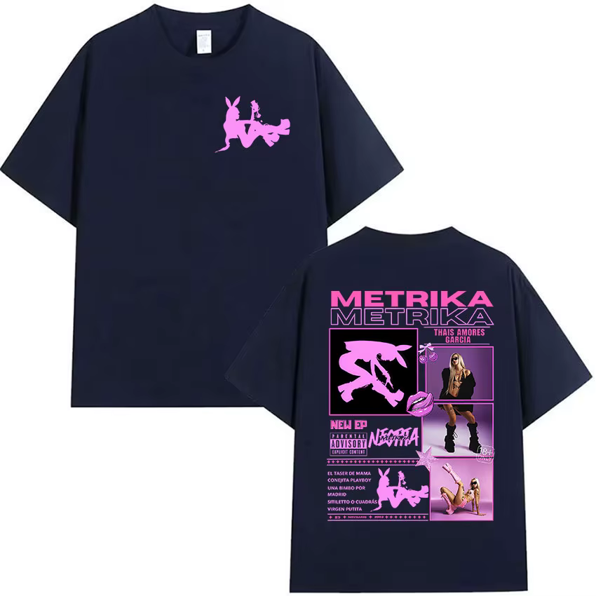 T-shirts graphiques Rapper METRIKA Album 2026 pour hommes et femmes