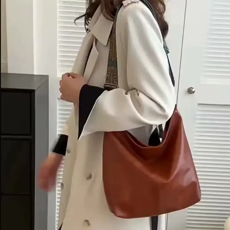 Sac fourre-tout de couleur unie à la mode pour femmes
