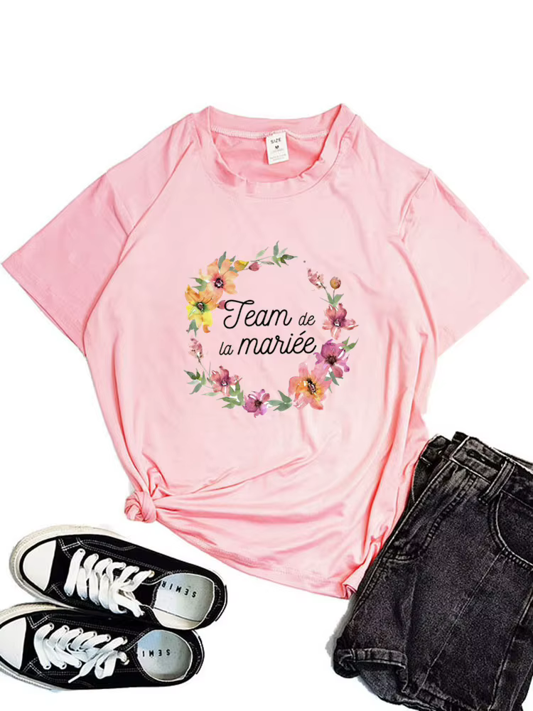 T-shirt Team De La Mariée pour Femme