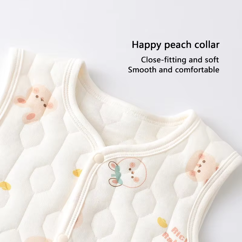 Nouveau-né bébé gilets sans manches coton rembourré enfants printemps chaud Cardigan veste infantile mignon dessin animé polaire coupe-vent vêtements d'hiver