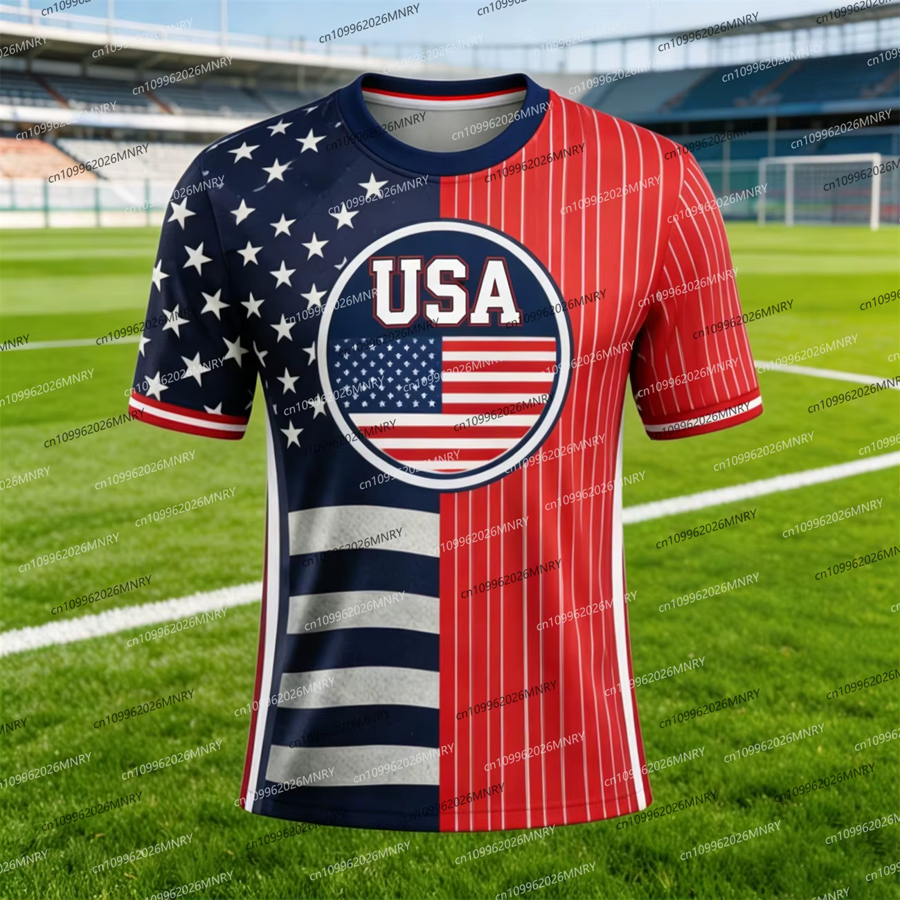 T-shirt Homme 2026 avec Emblème Drapeau Américain