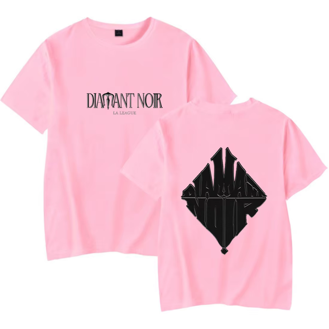Werenoi Diamant Noir T-shirt Unique à manches courtes hauts