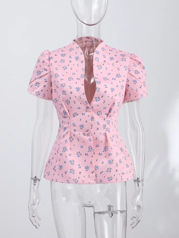 T-shirt floral chic pour femme