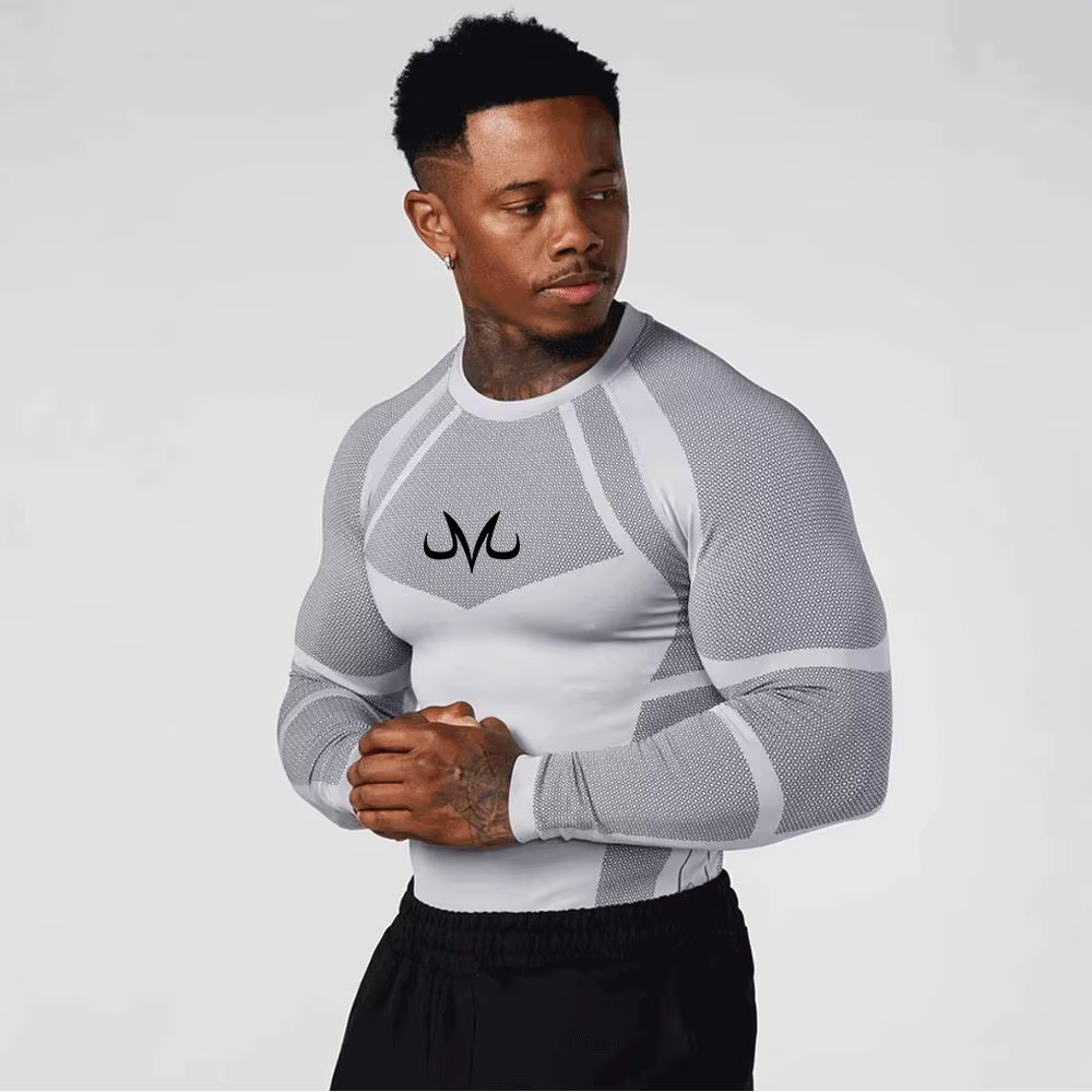 T-shirts de compression pour hommes – Vêtements de sport et d'entraînement en extérieur – Hauts respirants pour la course et l'exercice