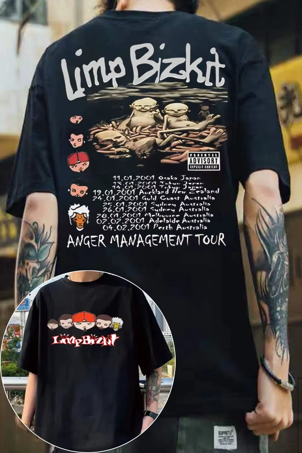 Limp Bizkit Rock Band T-shirt graphique pour hommes et femmes