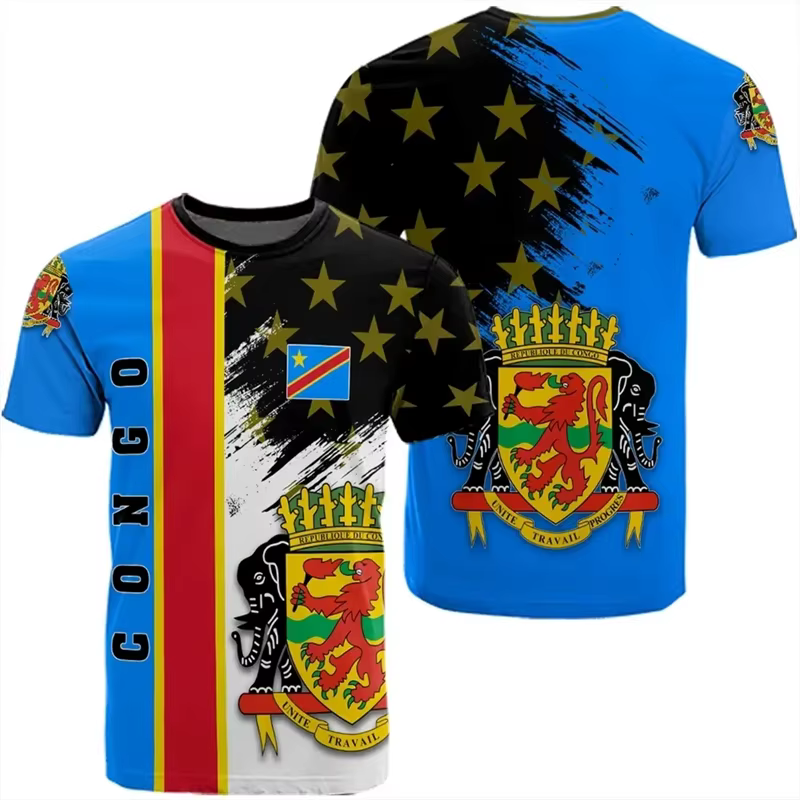 T-shirt manches courtes col rond République démocratique du Congo