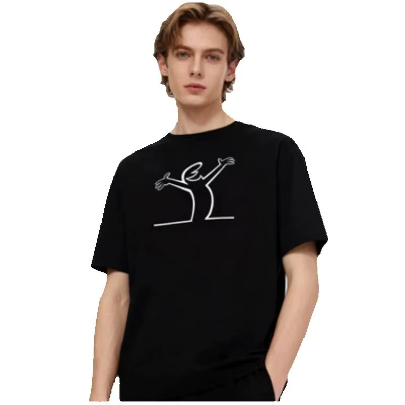 T-shirt créatif La Linea The Line Osvaldo Cavandoli TV pour hommes