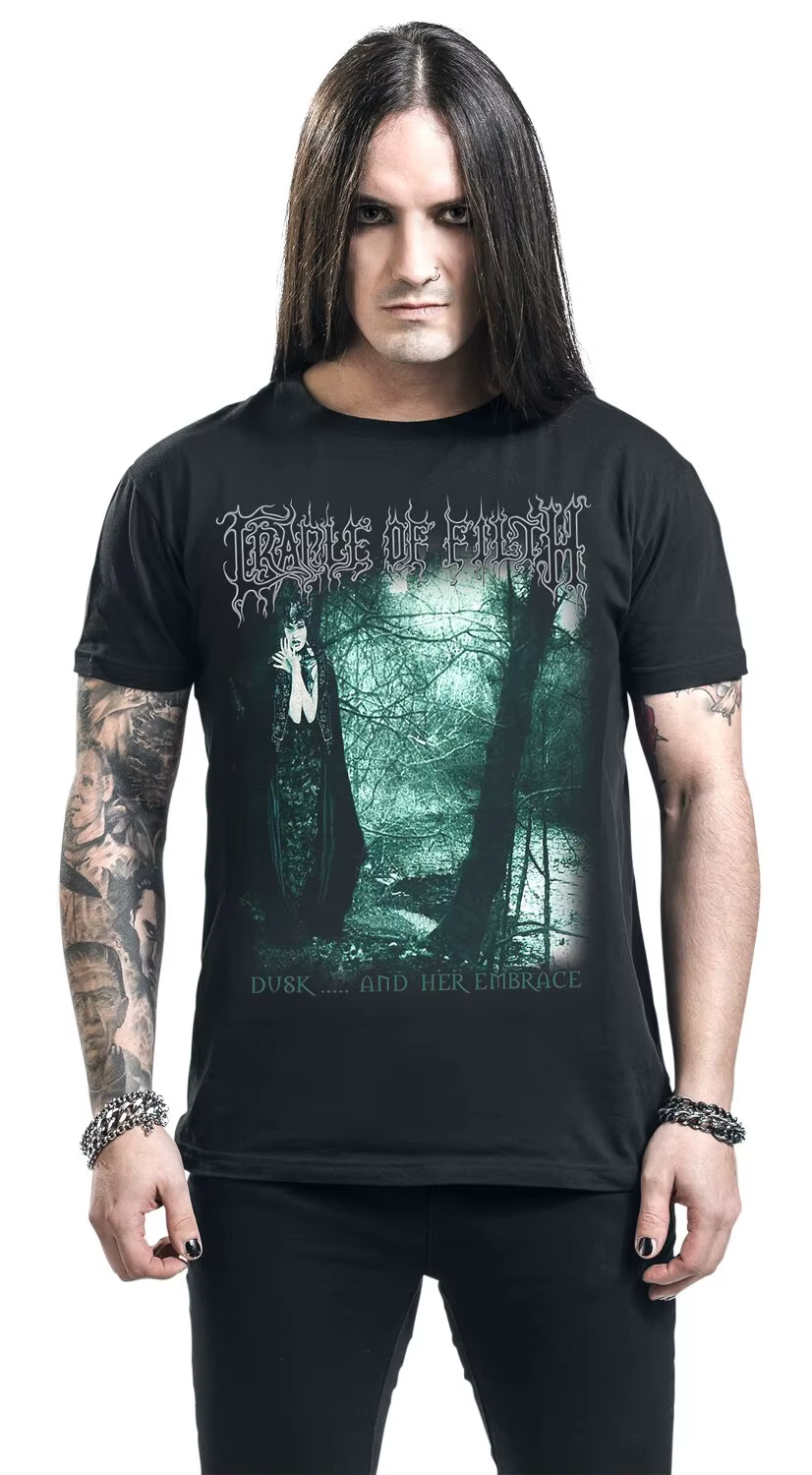 T-shirt en coton avec motif Cradle of Filth