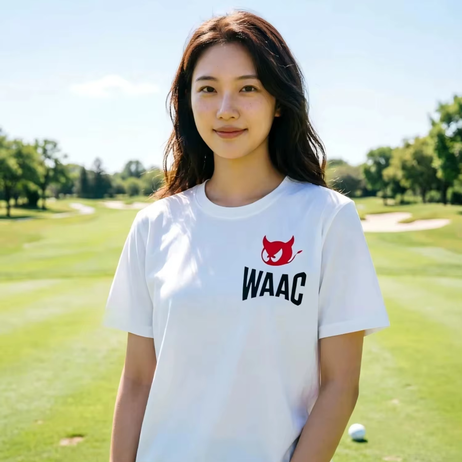 T-shirt de golf oversize en coton pour homme et femme
