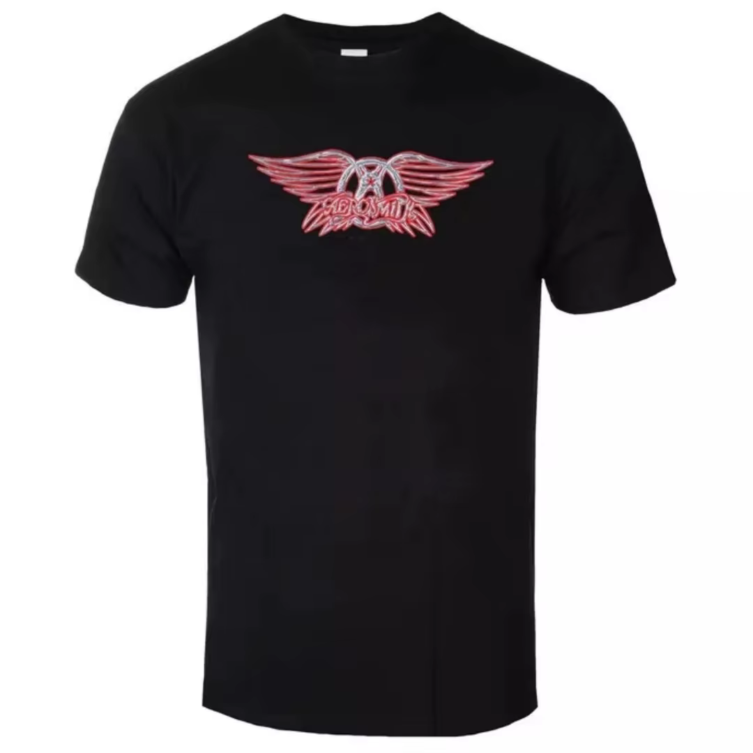 Aerosmith - T-shirt imprimé avec logo pour tous les jours et pour les festivals de musique, articles de style rock pour hommes et femmes