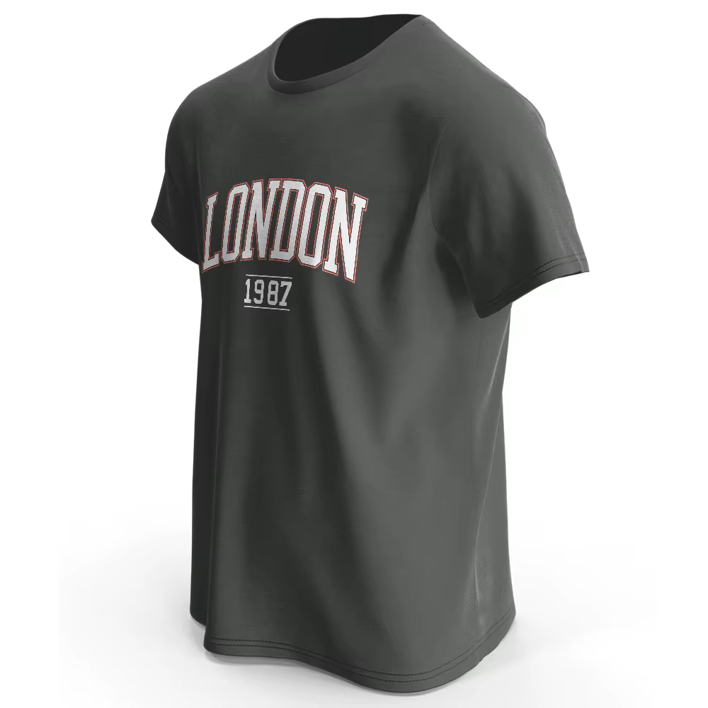 Hommes Londres 1987 Vintage T-shirt Sport 100% coton imprimé surdimensionné t-shirts