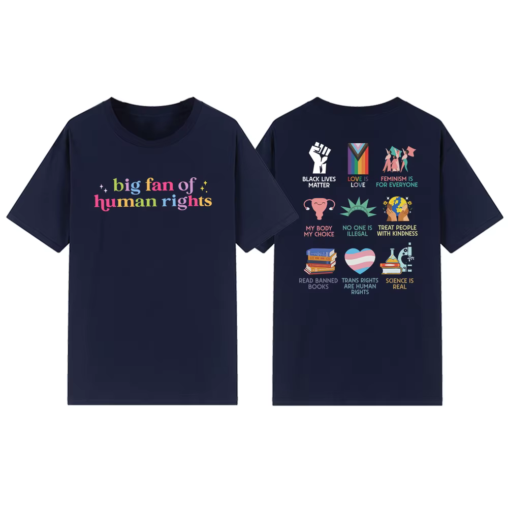 T-shirt « Grand fan des droits humains »