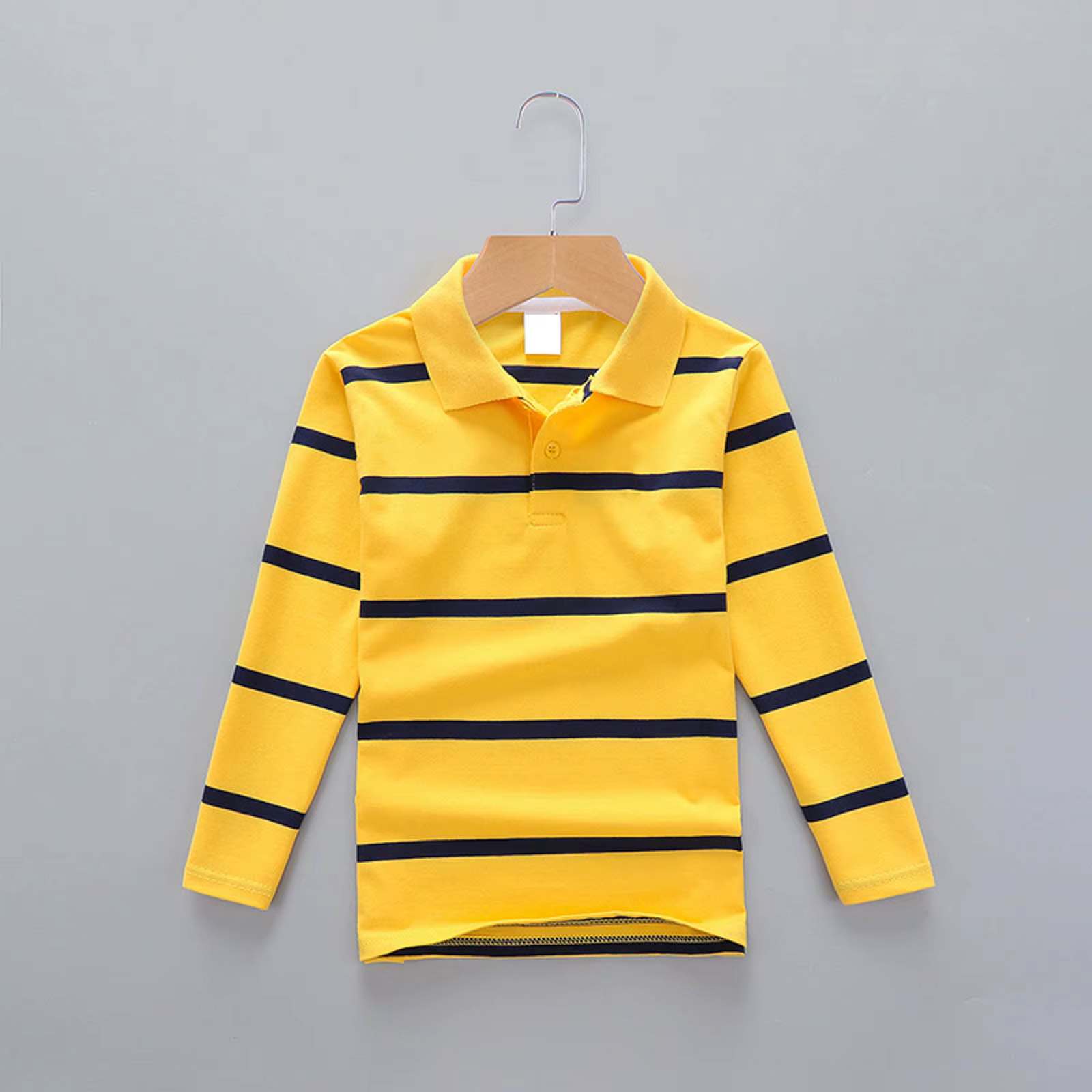 Garçon Polos chemise couleur rayures col rabattu automne à manches longues