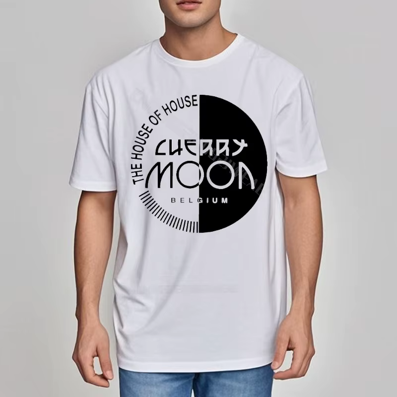 Haut d'été mode Streetwear t-shirts la maison cerise à manches courtes basique t-shirt rétro quotidien