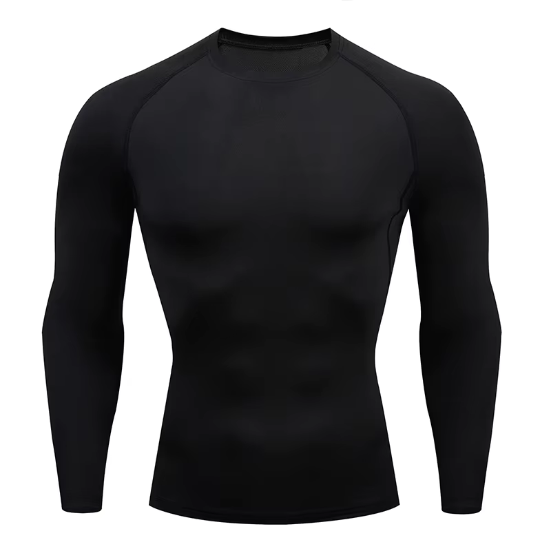 Hommes musculation sport T-Shirt séchage rapide course chemise à manches longues haut de Compression gymnase