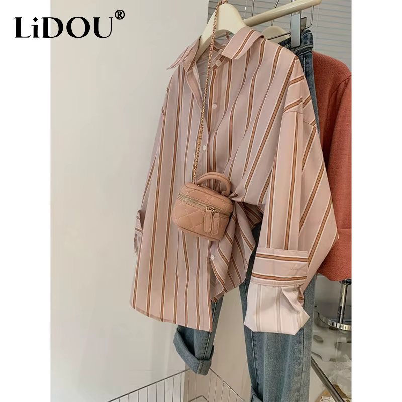 Chemise à manches longues et col POLO pour femme