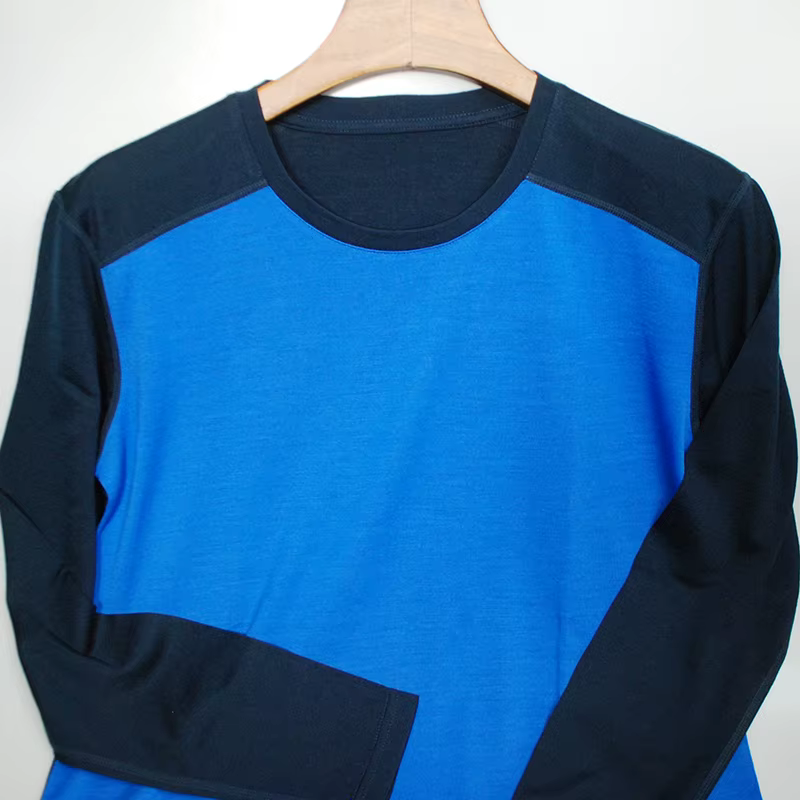 100% laine mérinos hommes à manches longues t-shirt Base thermique Laye