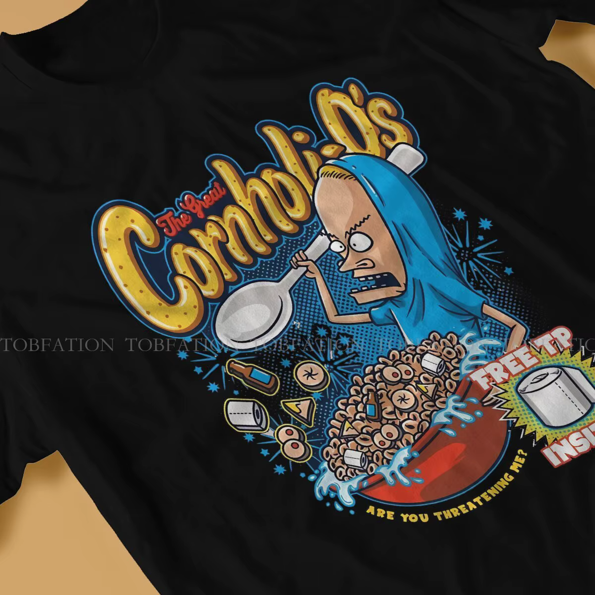 T-shirt en coton à col rond pour hommes