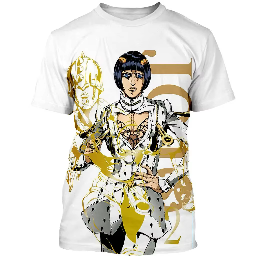 2024 Nouveau Jojo Bizarre Adventure T-Shirts Anime Manga Impression 3D Streetwear Hommes et Femmes Mode Surdimensionné
