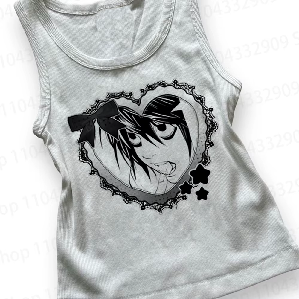 Débardeur graphique Kawaii tendance