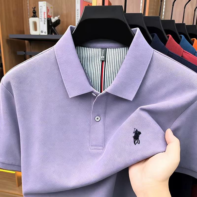 Marque haut de gamme à manches courtes polo pour hommes 100% coton été luxe poney broderie Designer nouveau mode Golf Business Casual t - shirt