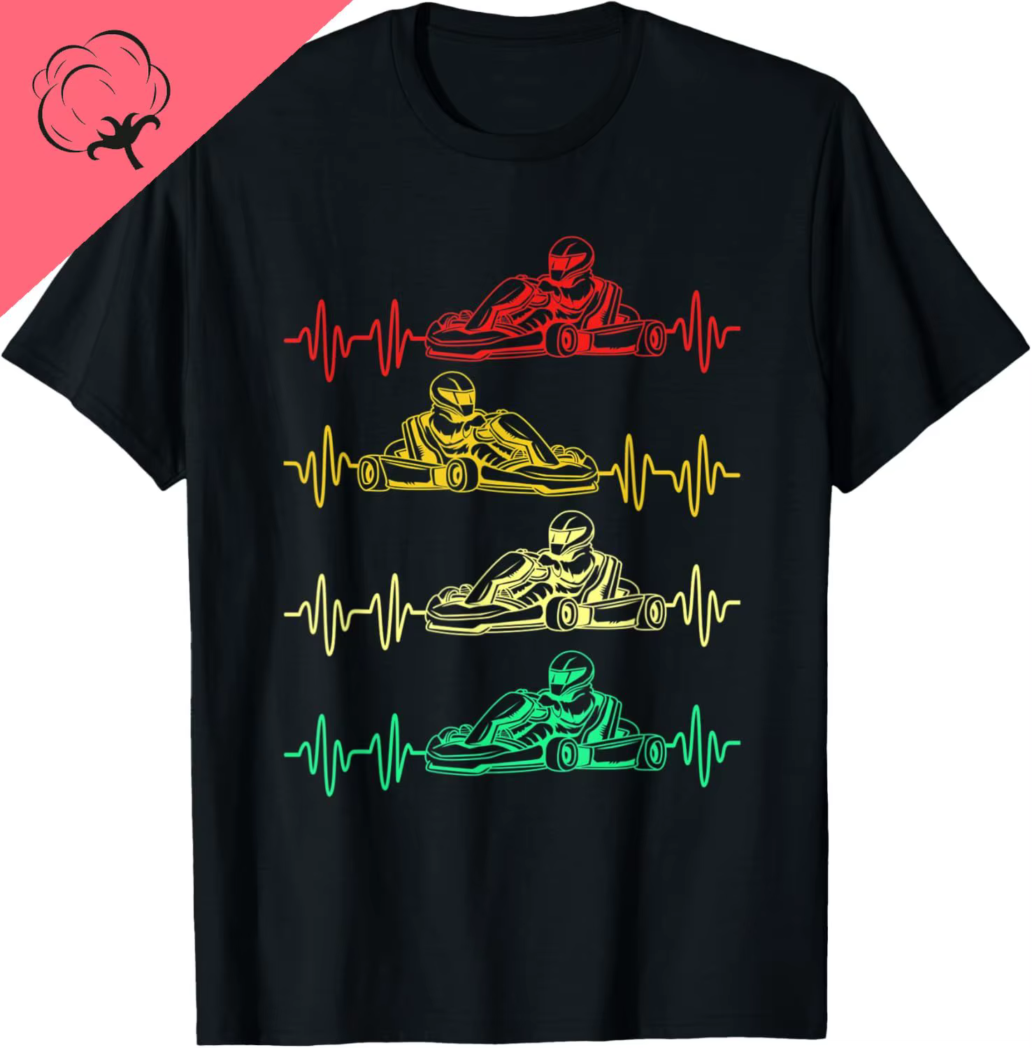 T-shirt Go Karting Heartbeat