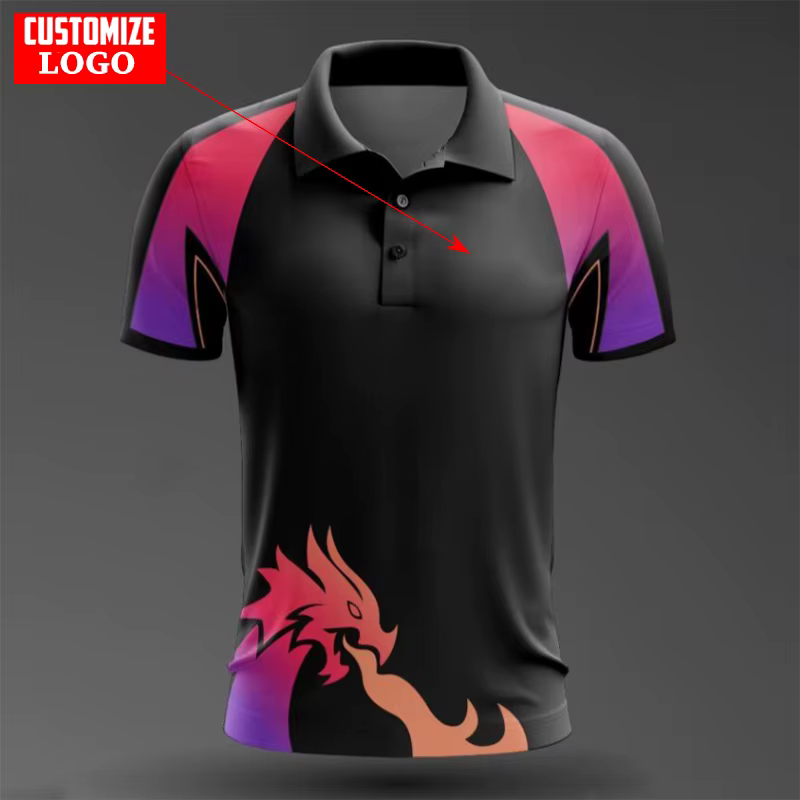 T-shirt Polo de Sport de Tennis de Table d'Extérieur pour Hommes