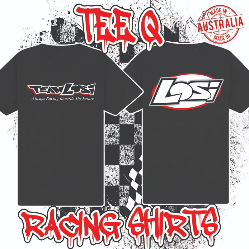 T-shirt noir avec LOGO de l'équipe Losi personnalisé